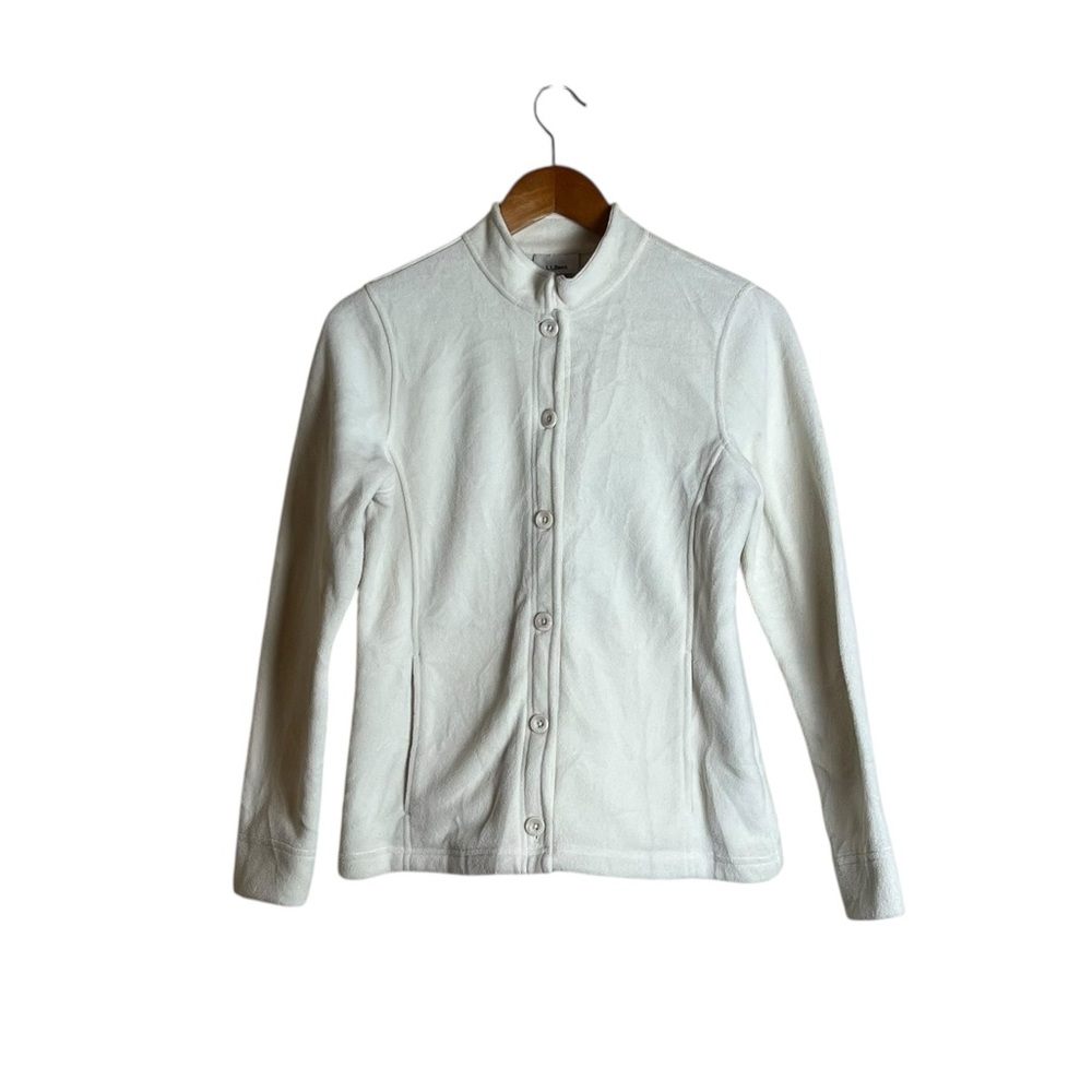 L.L. Bean light ivory fleece sweater. Size‎ x small